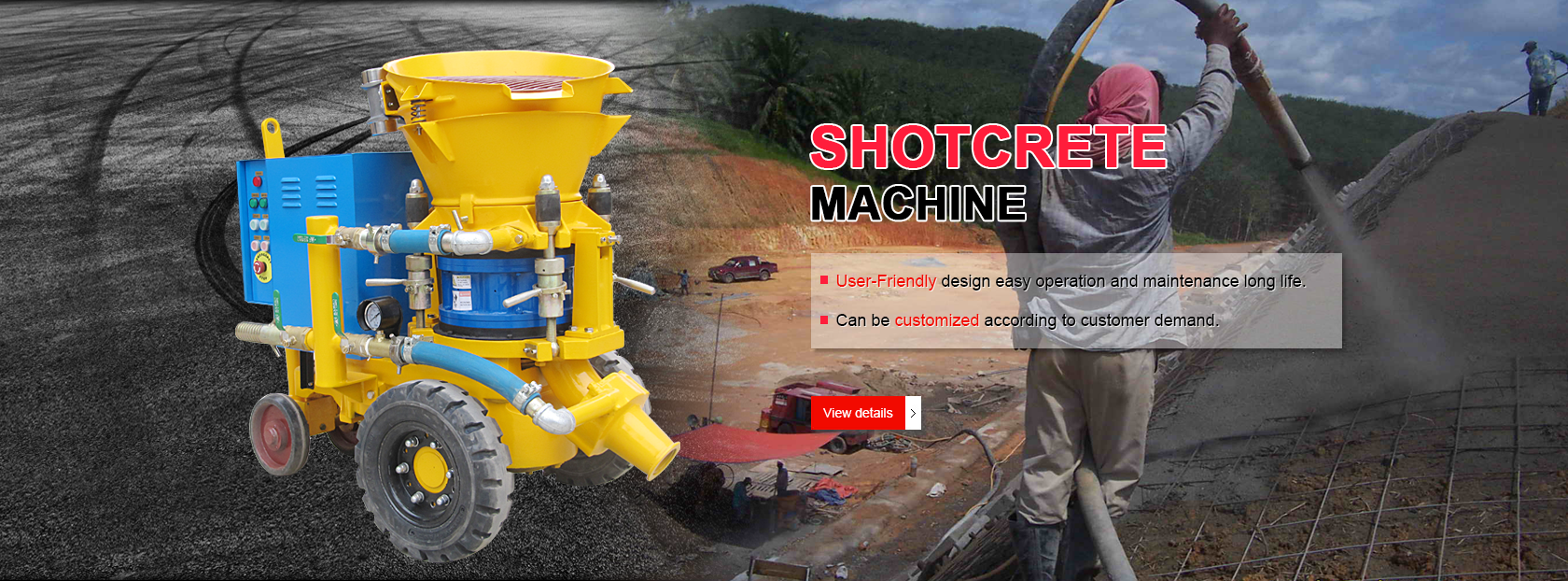 concrete spraying machine