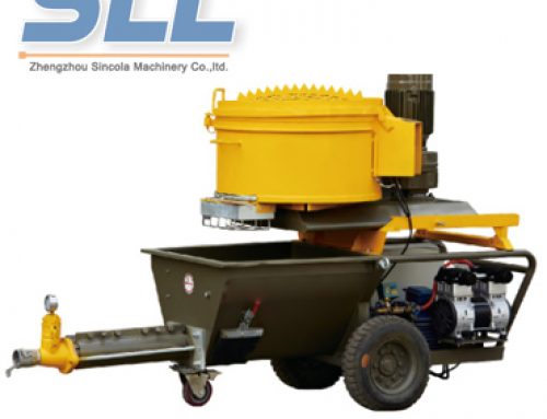 Multi-functional mortar spraying machine work efficiency