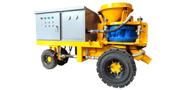 Concrete spraying machine