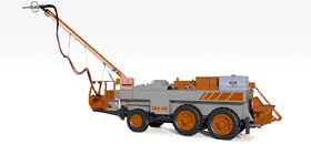 Concrete spraying machine