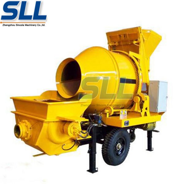 concrete mixer with pump