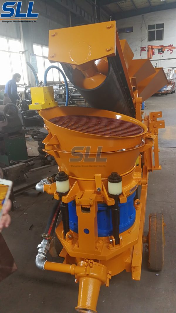 self loading shotcrete machine