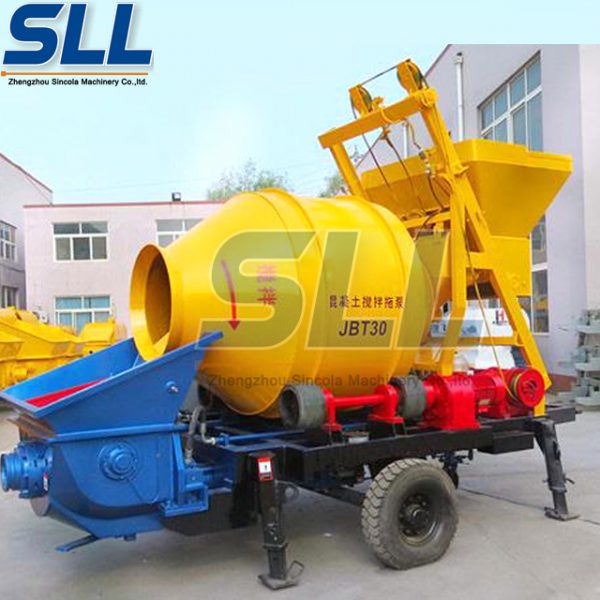 concrete mixer with pump